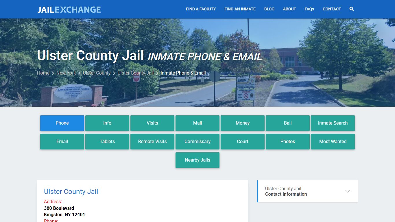 Inmate Phone - Ulster County Jail, NY - Jail Exchange